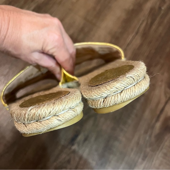 GUCCI interlocking G espadrille sandal gold metallic - Picture 7 of 14